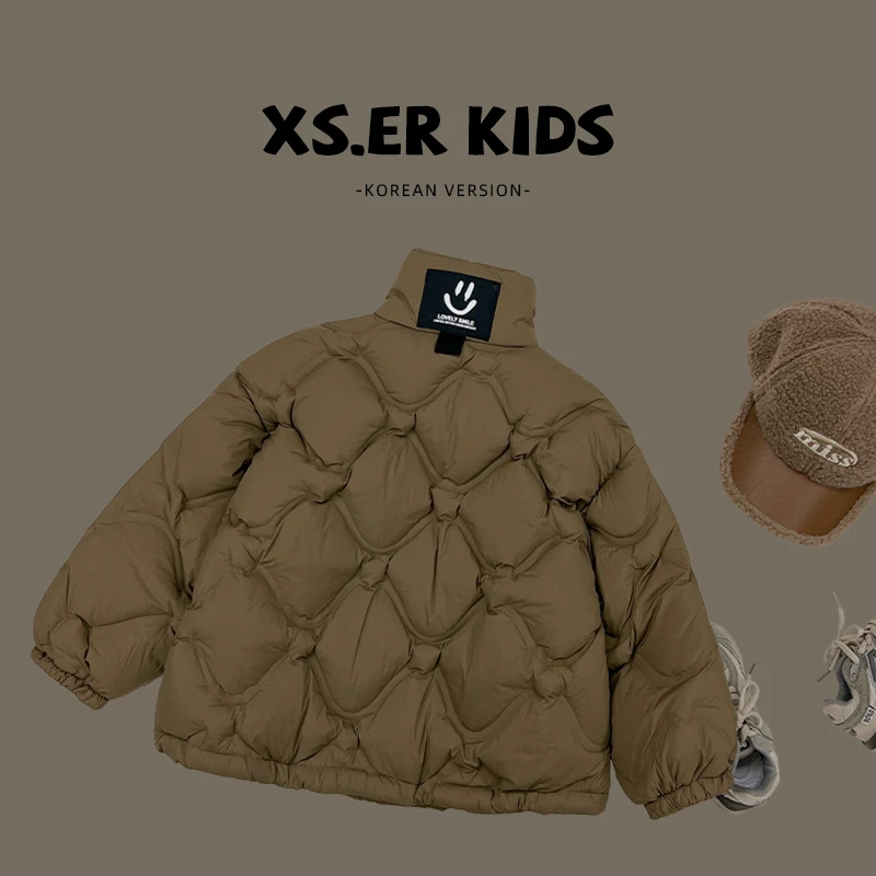 【小首尔】现货-男童时尚保暖90白鸭绒羽绒服冬时尚加厚外套HBB3026