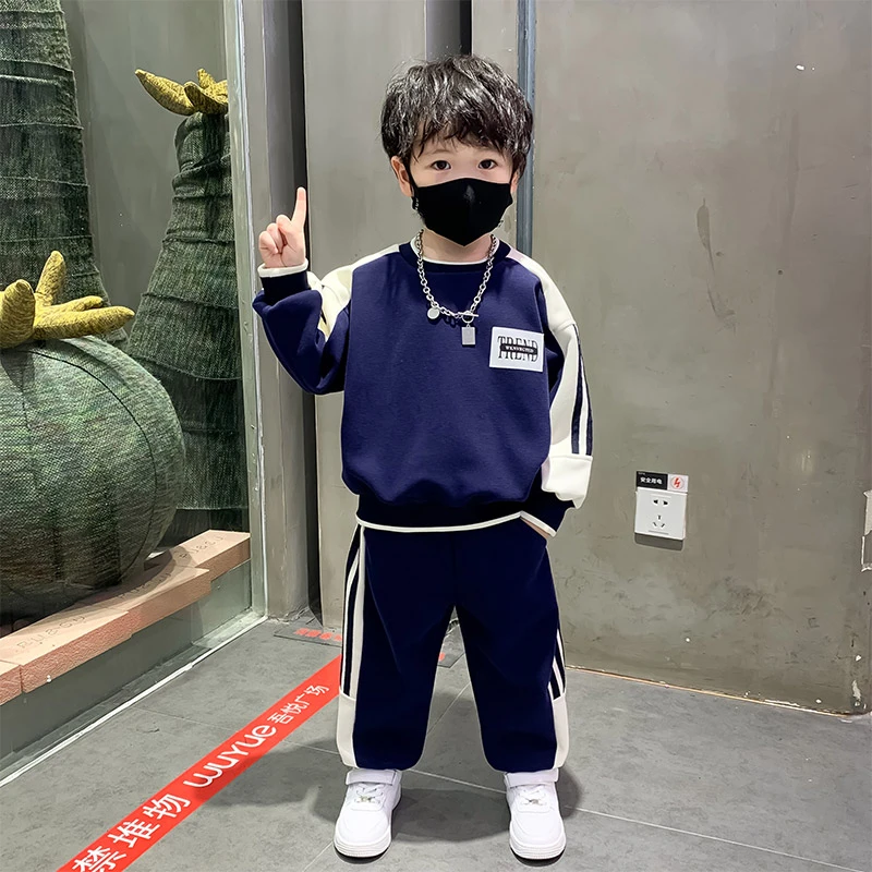 儿童秋装卫衣套装男童长袖上衣卫裤两件套2025新款小男孩帅气衣服