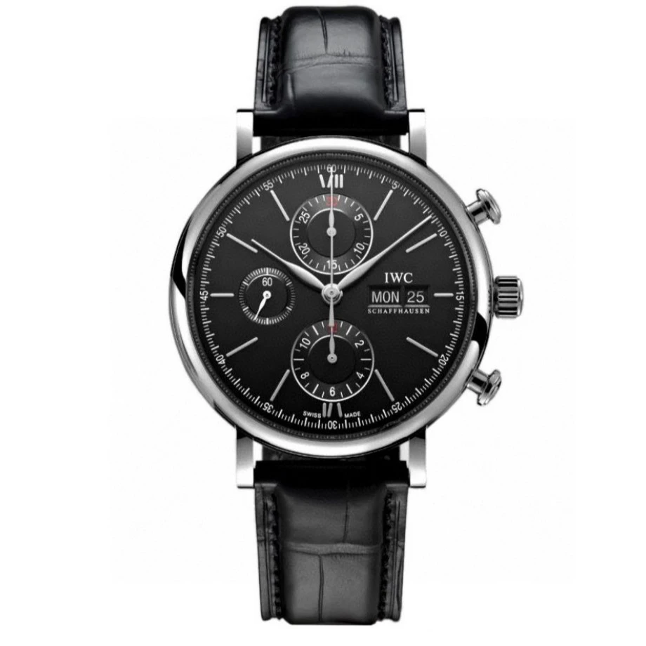 99新 IWC/万国 柏涛菲诺/表径42mm/计时/星期日历显示/黑色