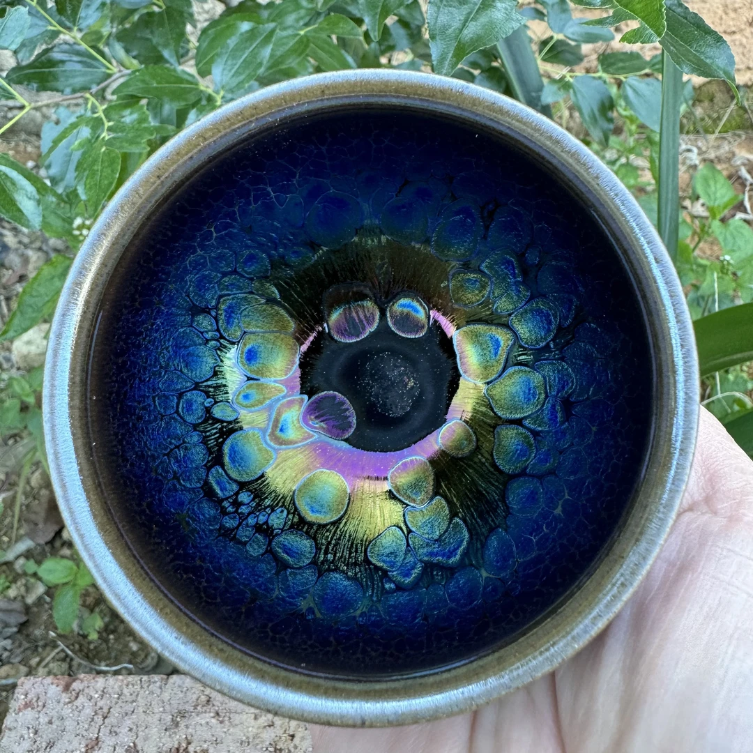 徐国清建盏油滴盏-梦蓝