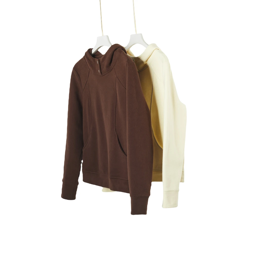 ~蓄热~加绒冬季新款气质简约连帽卫衣385