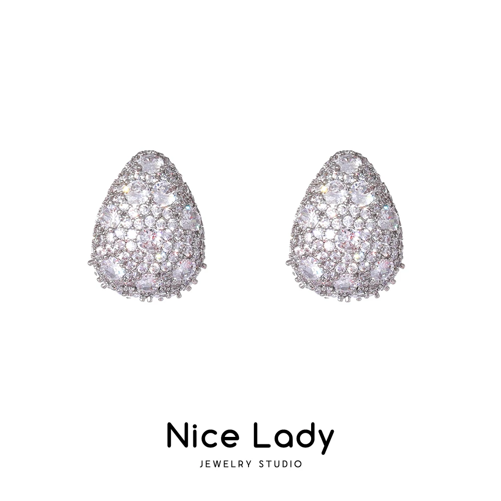 铜合金耳饰 小众设计感时尚精致超闪气质耳环PT0058