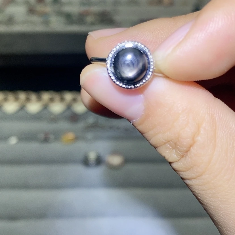 【闪购商品】烟晶戒指银S925镶嵌
