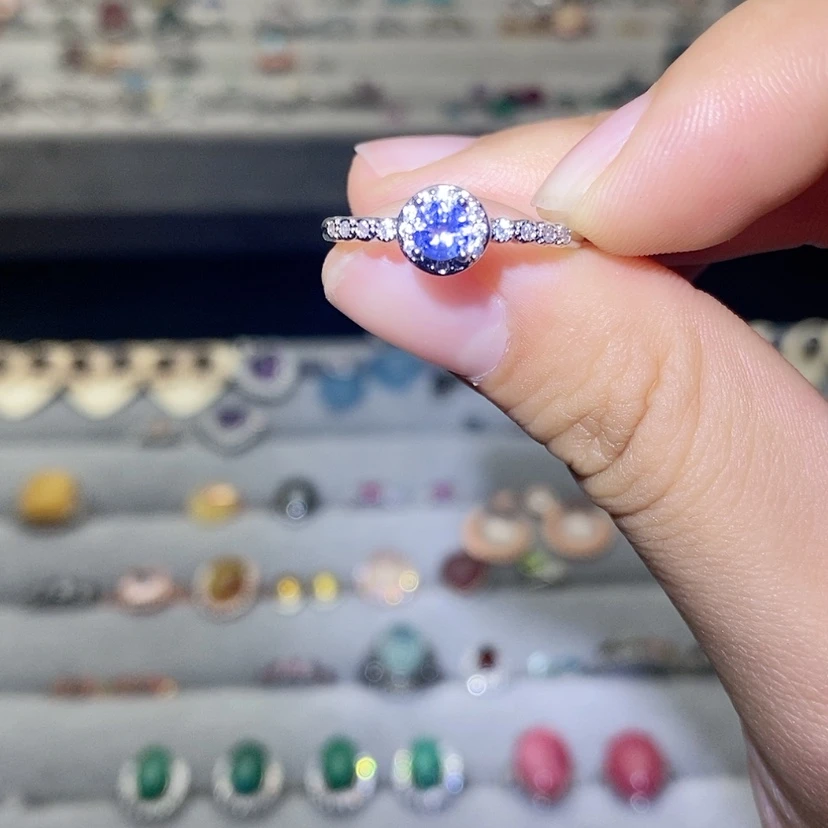 【闪购商品】烟晶戒指银S925镶嵌