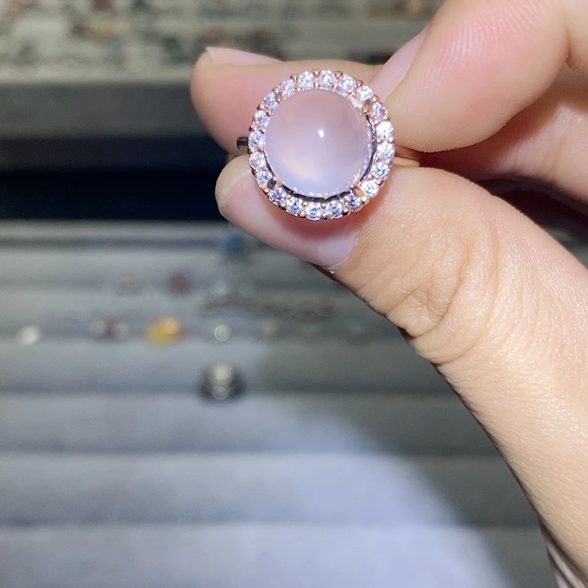 【闪购商品】烟晶戒指银S925镶嵌