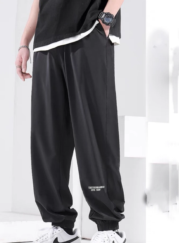 【8090-黑色】青少年夏季速干休闲裤