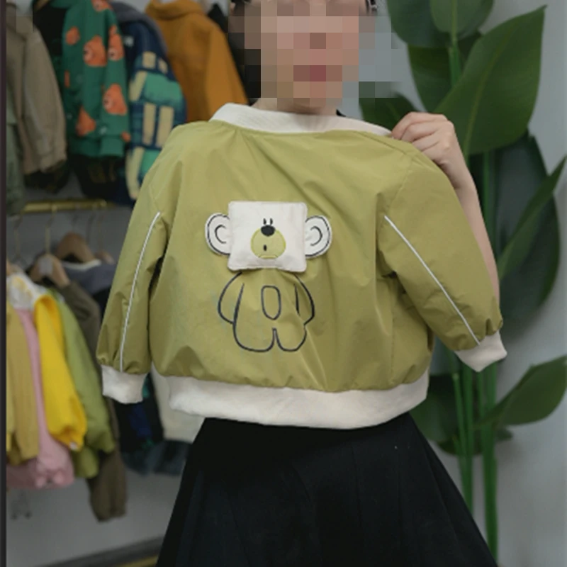 男童春秋外套韩版儿童洋气双层卡通夹克衫宝宝上衣秋装中小童衣服