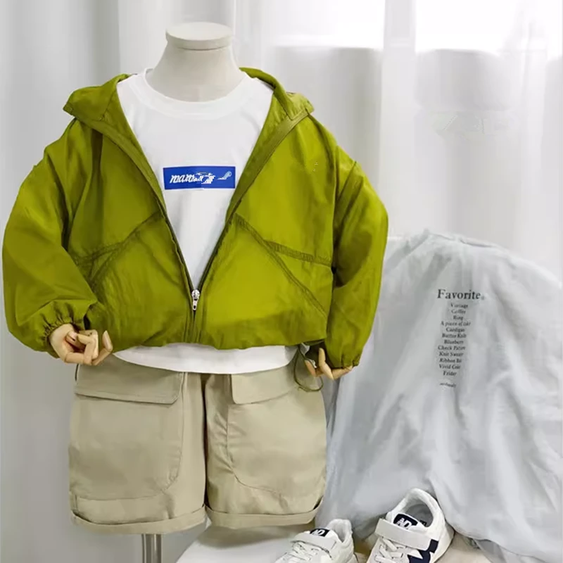 儿童防晒衣超薄夏季宝宝皮肤衣女童夏装男童防晒服中小童装空调衫