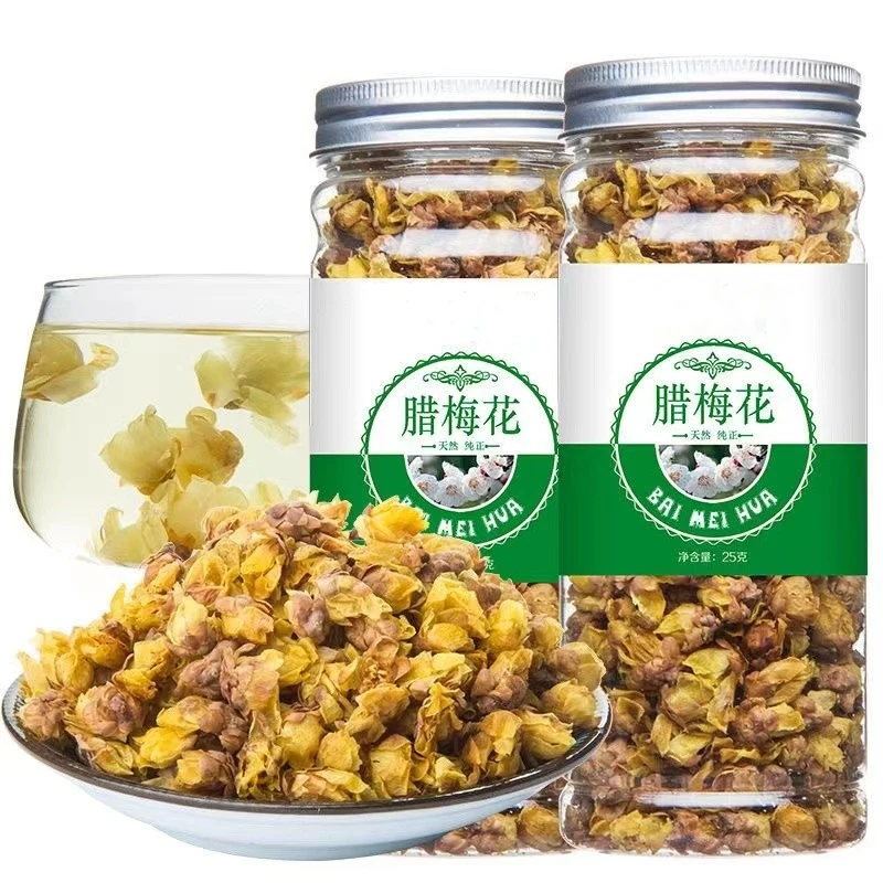 腊梅花茶 新花 腊梅花干茶 腊梅花泡茶泡水绿梅花天然罐装