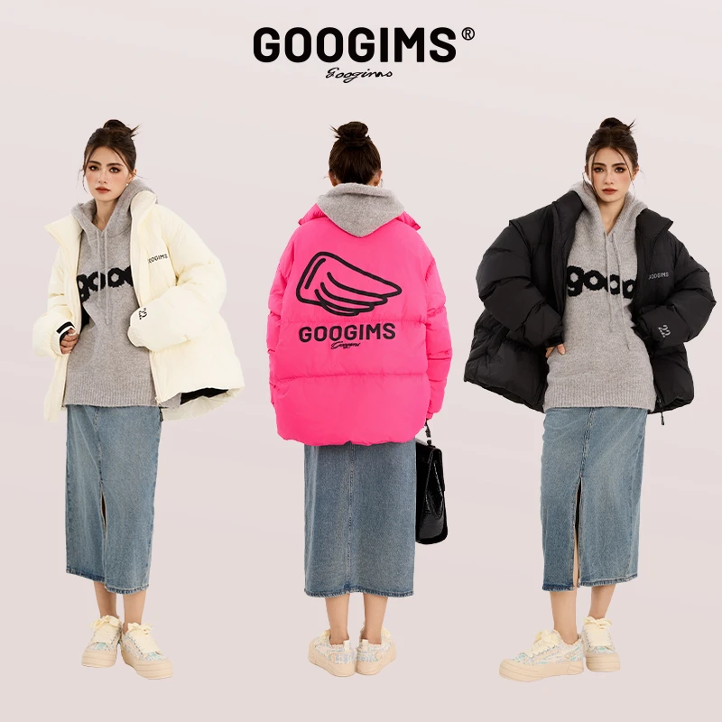 【皓然专属】GOOGIMS短款羽绒服男女同款白鸭绒宽松情侣款外套