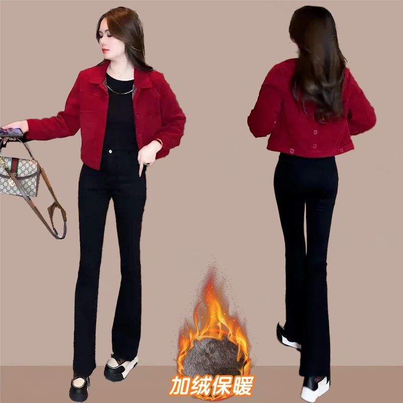 2024年韩版新款秋冬季短款外套女时尚小个子时髦洋气减龄百搭上衣