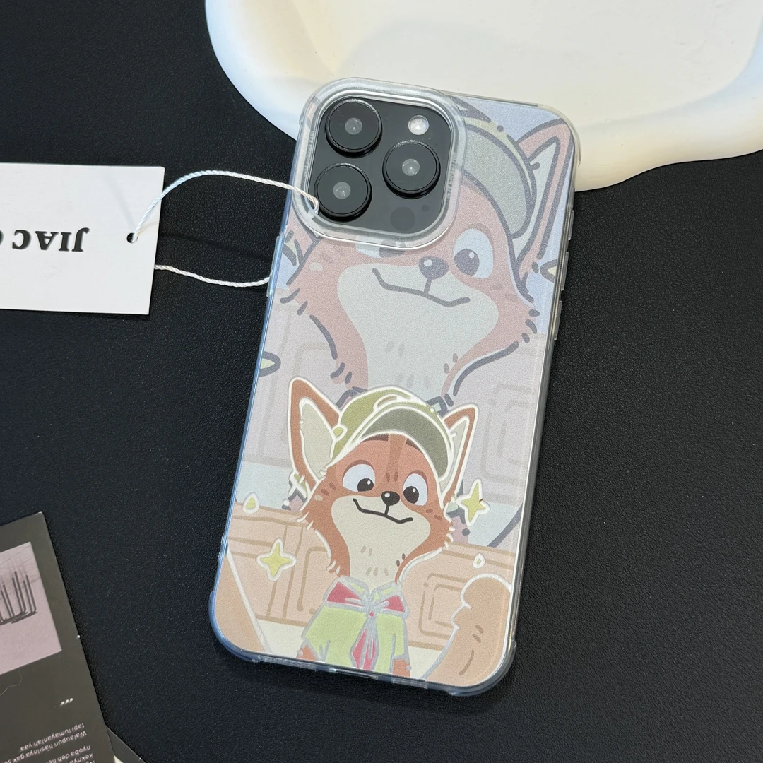 JIAC适用苹果华为小米OPPO一加vivo防摔尼克狐创意情侣羽纱壳可爱