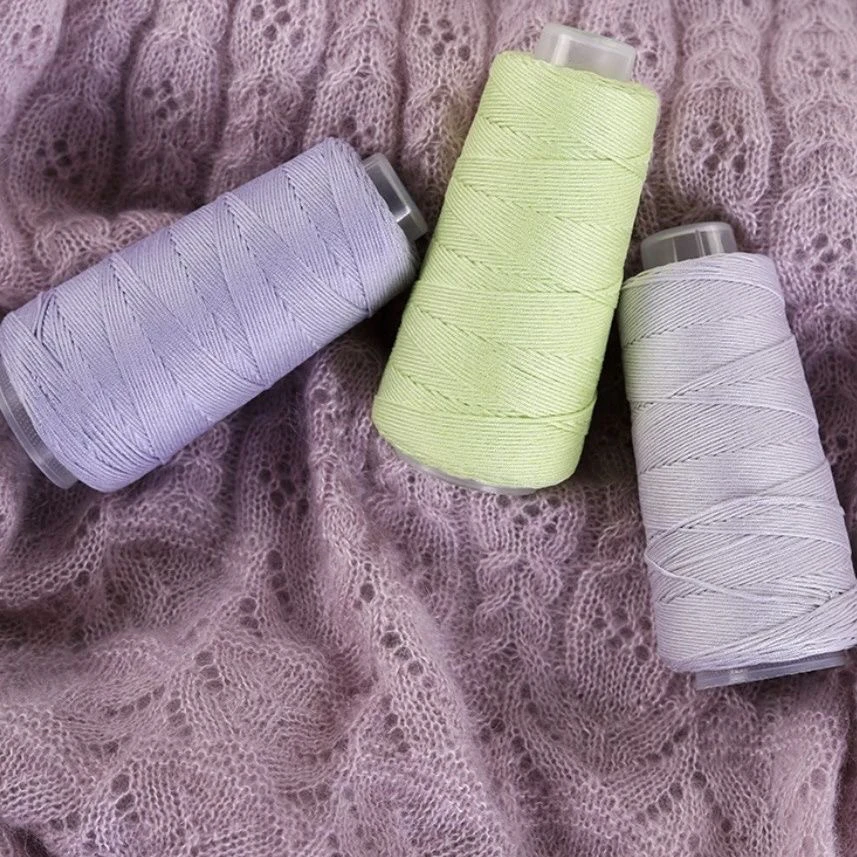 手编香云纱蕾丝细线夏季短袖披肩开衫大卷桑蚕丝亚麻毛线真丝棉线