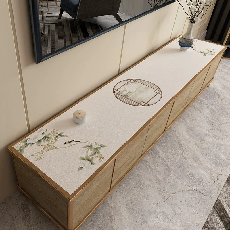 电视柜桌垫长条桌布轻奢餐边柜鞋柜玄关台面保护垫防尘罩遮布盖布