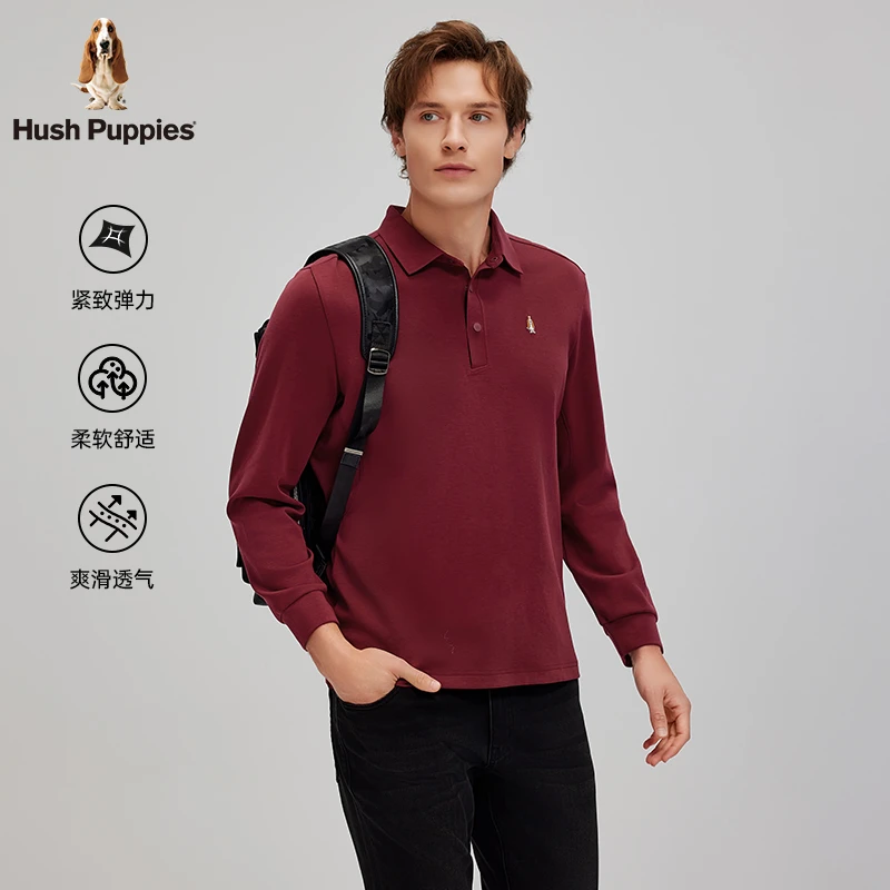 【商场同款】暇步士男装秋季舒适莫代尔棉长袖POLO衫HSSDMC35CP636