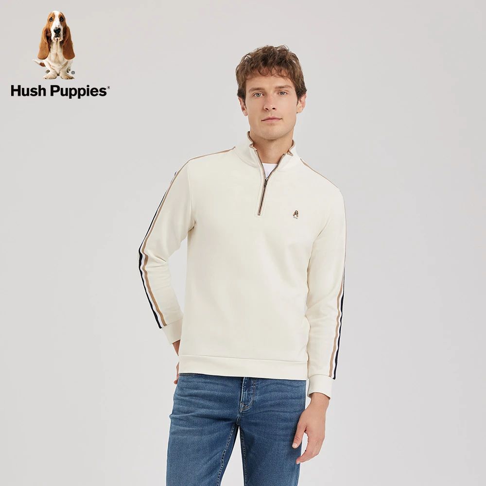 【弹力柔软】暇步士男装秋季运动风半拉链樽领长袖T恤HDMPC235003