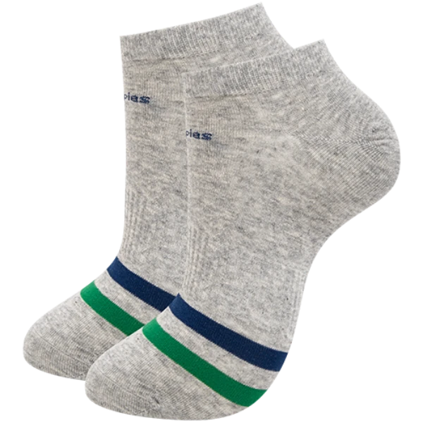 HushPuppies暇步士男款精梳棉撞色条纹短袜HDPMS243001