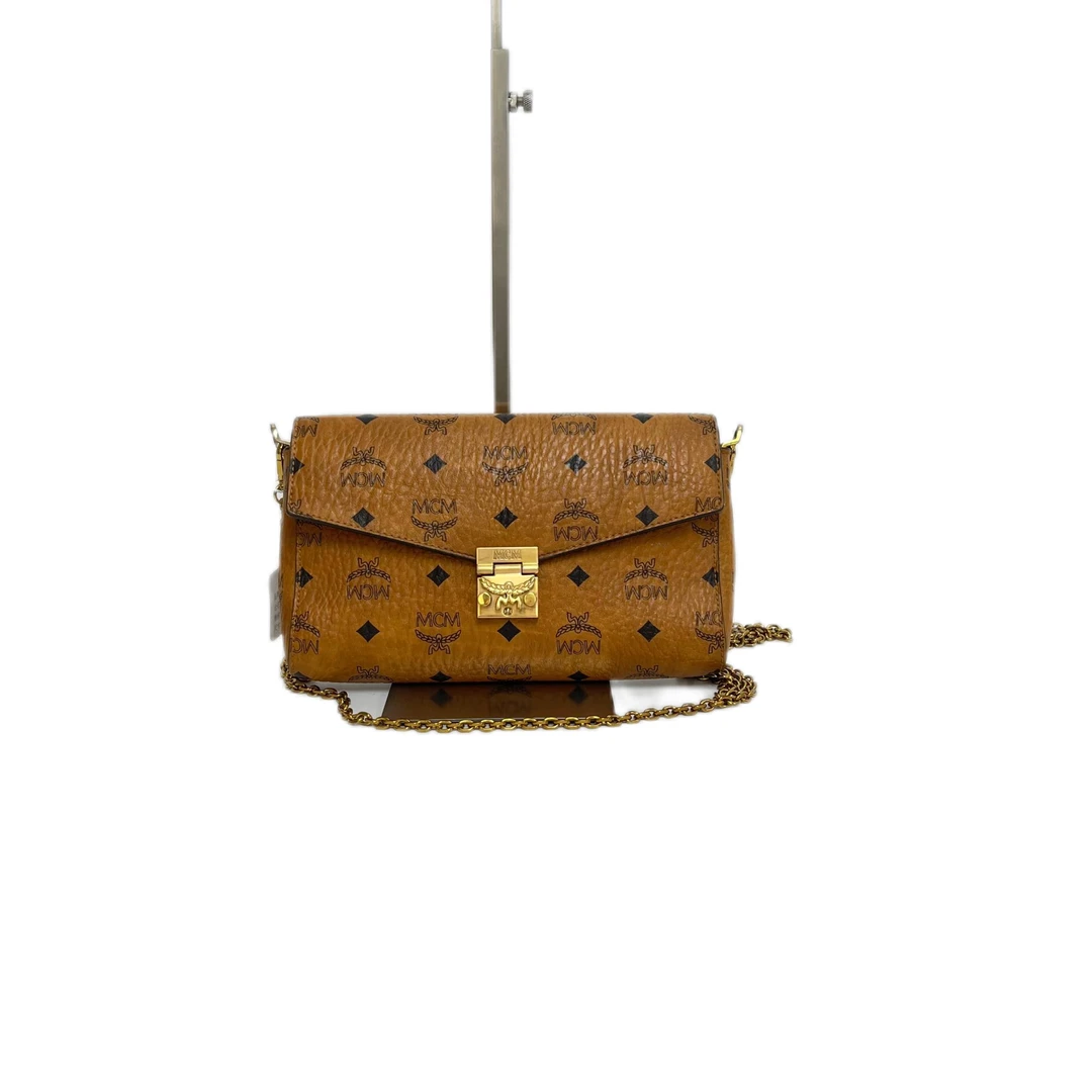 95新 MCM 经典干邑色信封链条包 SH-3044