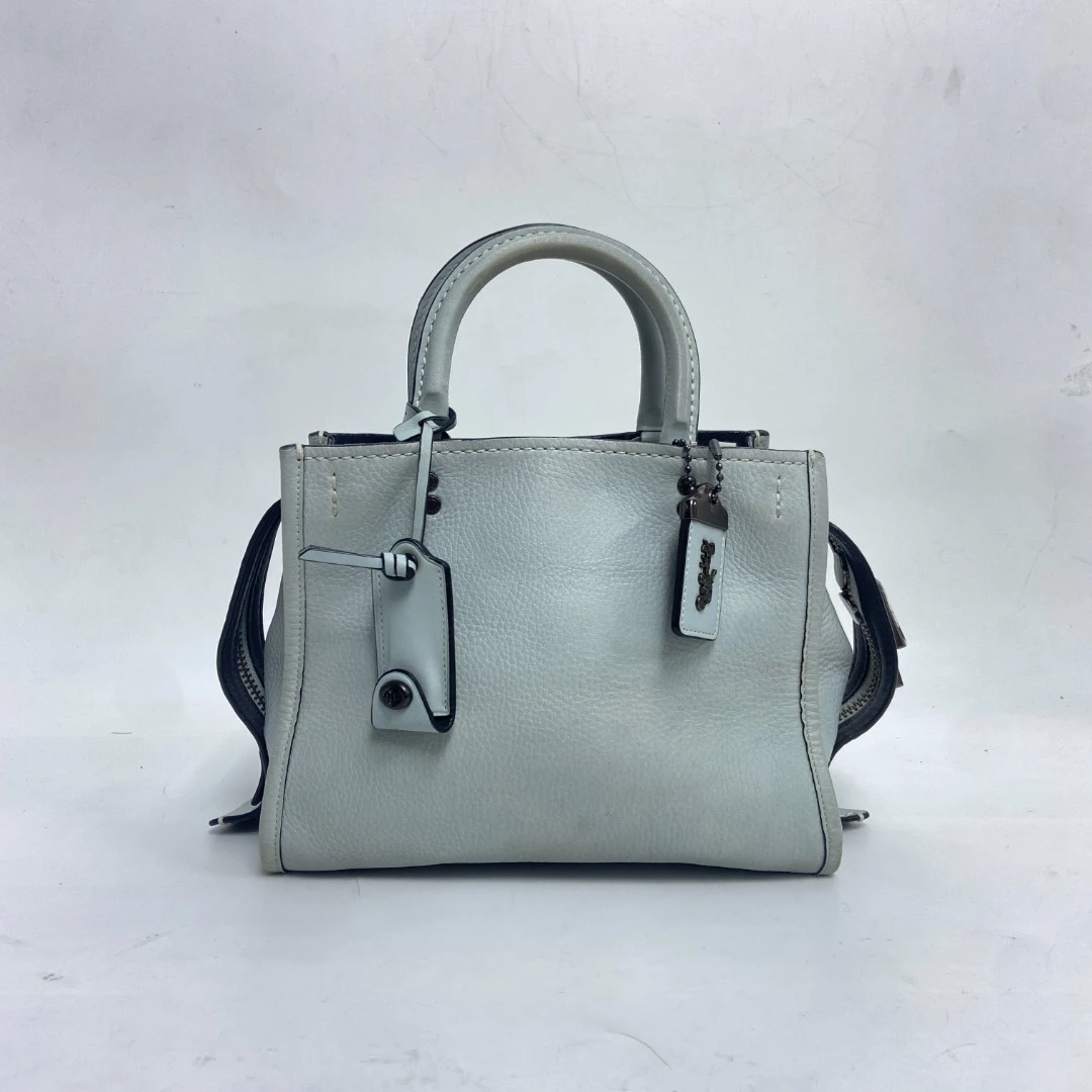 95新 COACH/蔻驰 薄荷绿全皮女士手提包 AF-286-D