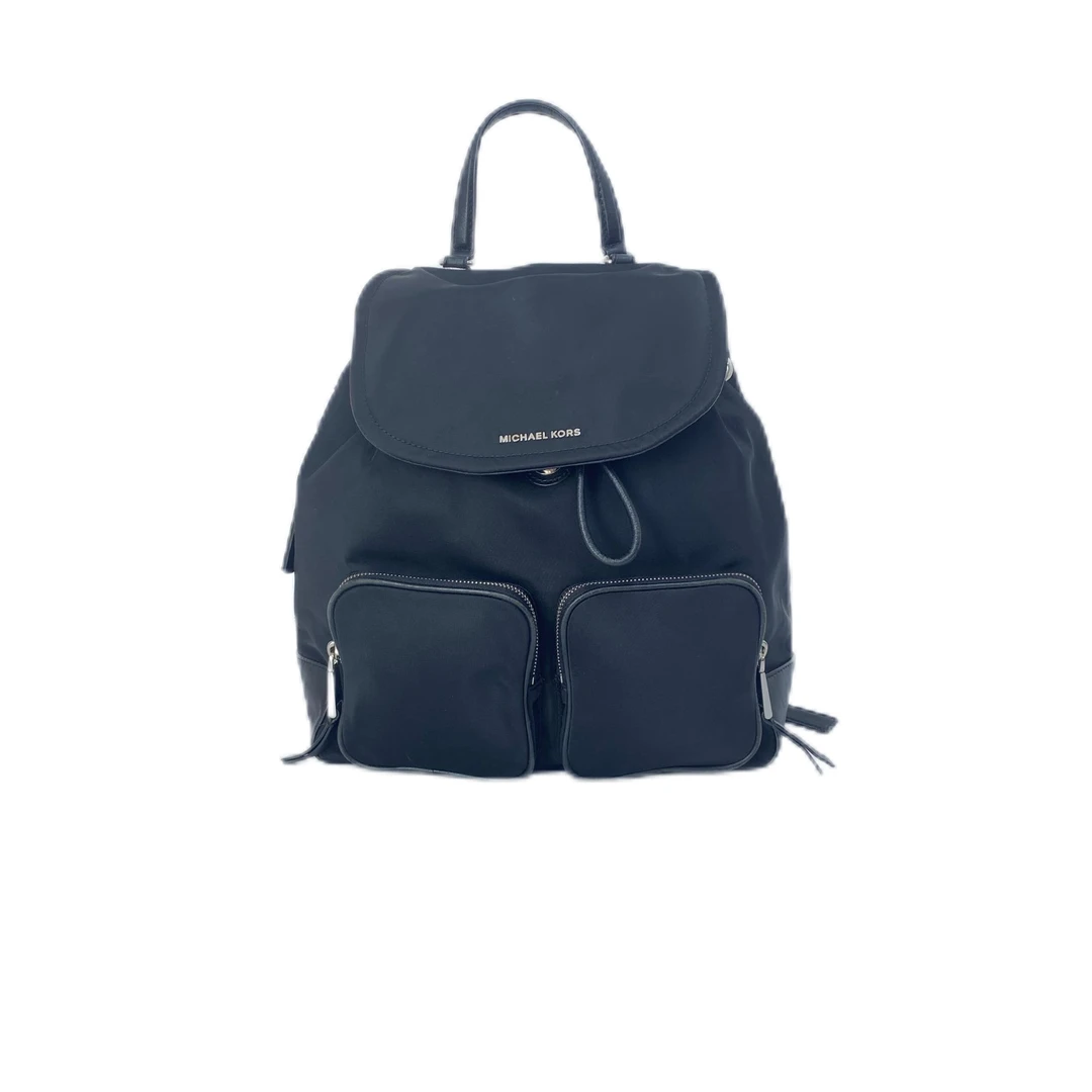 95新 MICHAEL KORS/迈克高仕 黑色尼龙布面双肩背包 Y-5195-B