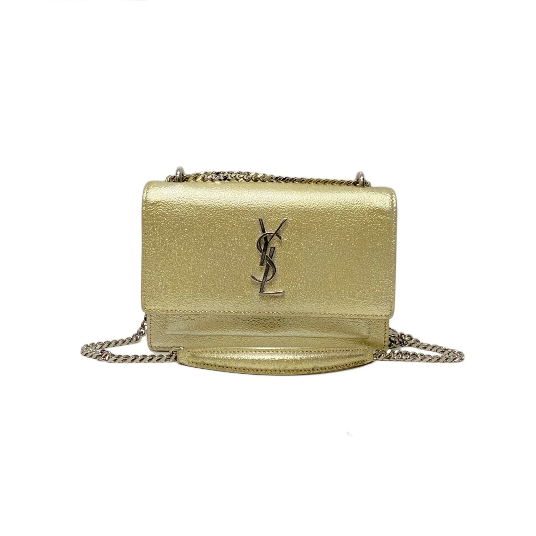 95新 YSL/圣罗兰 金色日落链条包 2404Y002