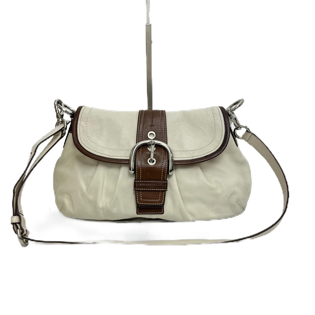 95新 COACH/蔻驰 白色全皮拼色单肩手提斜挎包 AF-1710-A