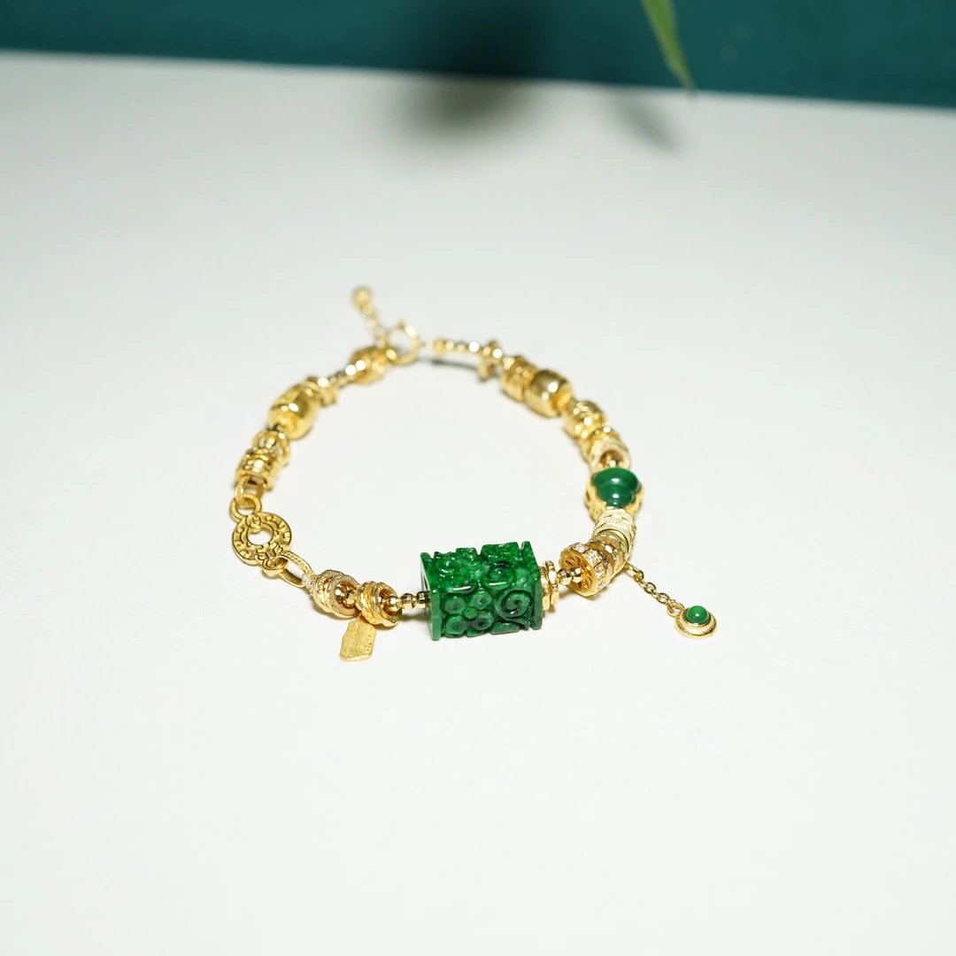 【池与】翡翠*手链*18k金镶嵌