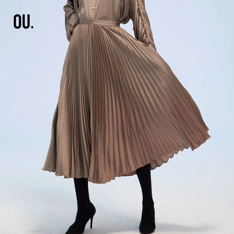 【商场同款】OU.FASHION/欧点秋冬季半身裙长裙1213143036