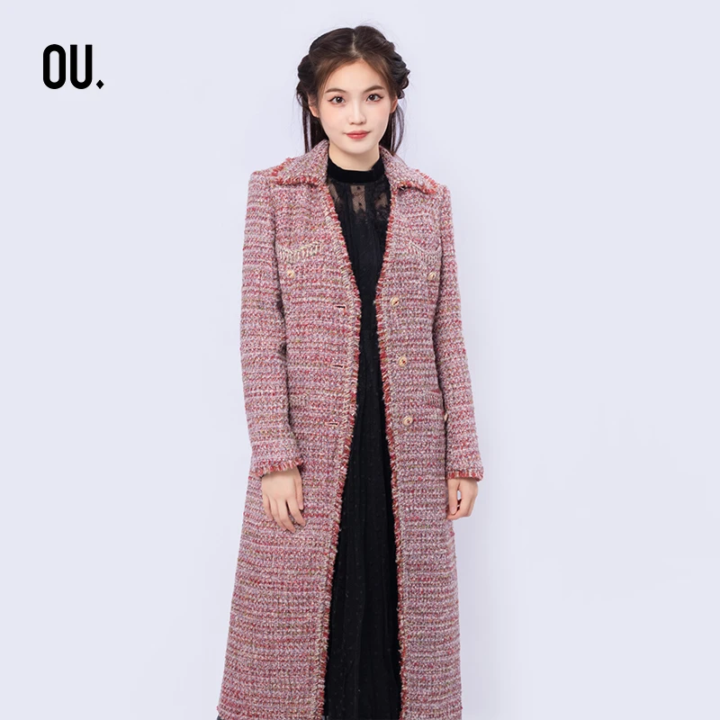 【商场同款】OU.FASHION/欧点时尚优雅秋冬季长袖外套1072140153