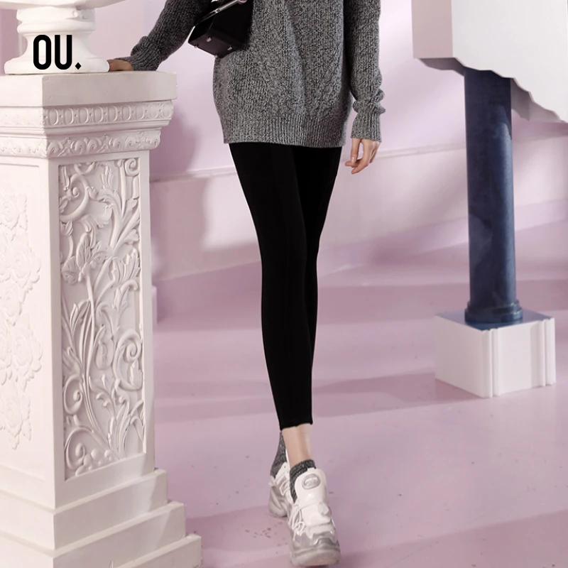 【商场同款】OU.FASHION/欧点紧身显瘦舒适时尚款小脚裤1203153039