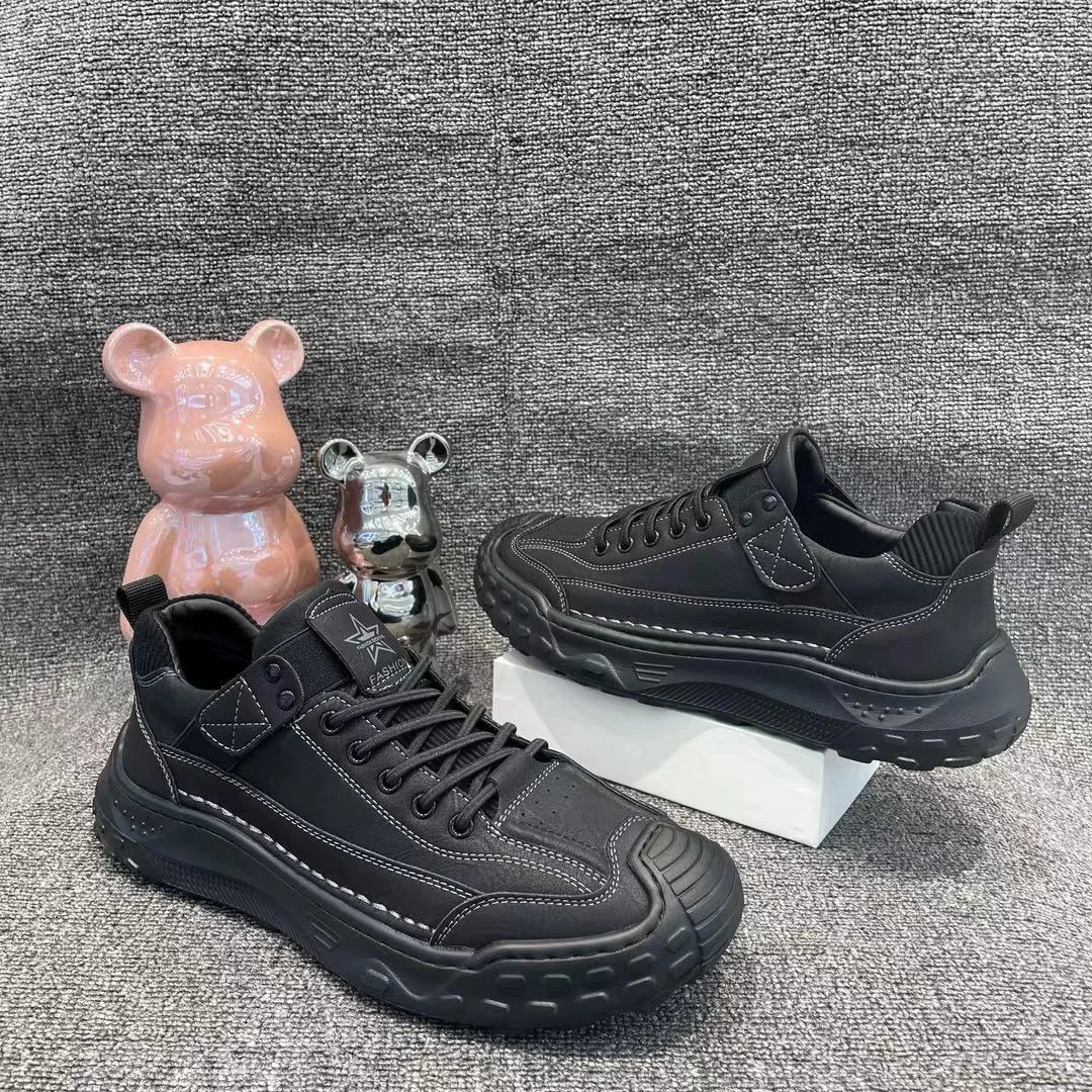 2024年秋款新款，头层牛皮 耐磨软底软面男士休闲潮款