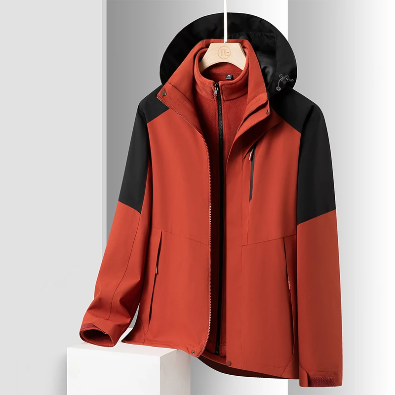 【秋冬款】冲锋衣三合一2024新款户外登山服装男防风防水进藏外套