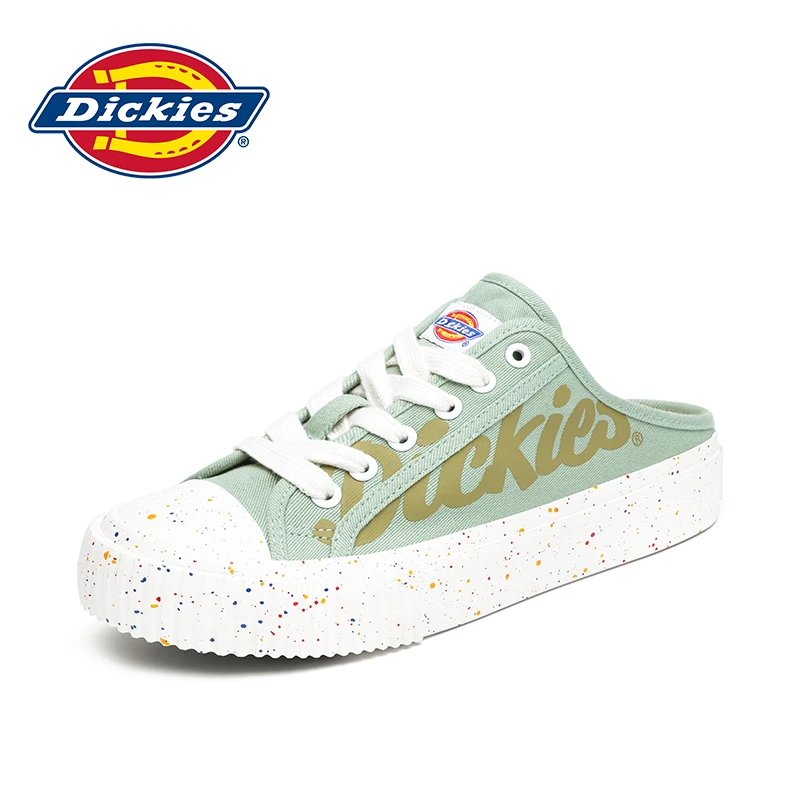 Dickies帆布鞋一脚蹬冬季2024新款低帮包头半女鞋外穿休闲布鞋女