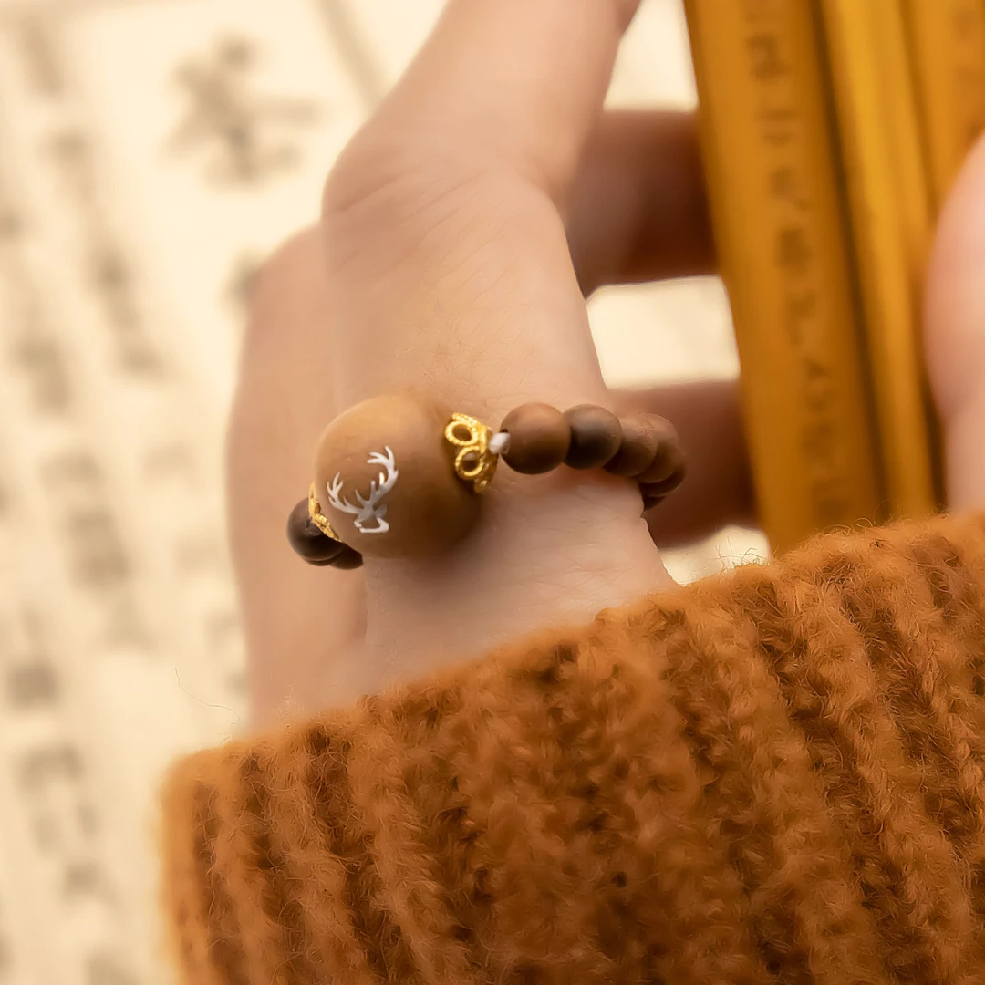 非金属木质戒指 【系列首饰】简约女款手工百搭饰品檀香木戒指