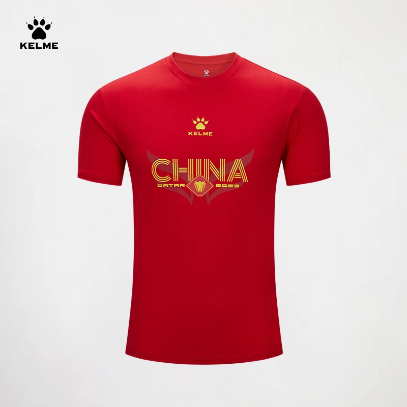KELME卡尔美心选出征卡塔尔系列运动T恤圆领男女款成人新款联名款