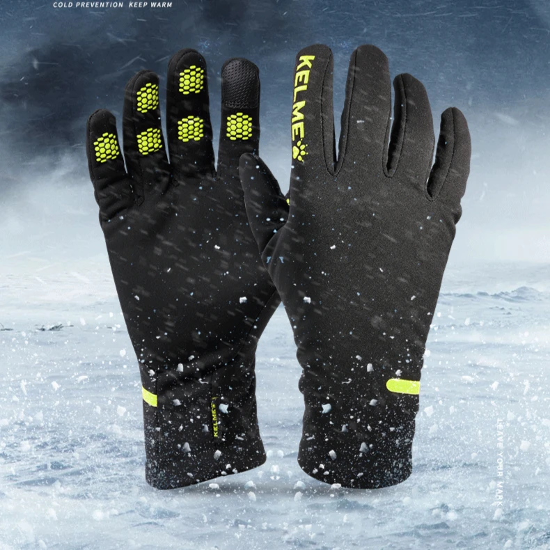 KELME【LIFESTYLE】卡尔美足球训练防寒手套保暖加绒手套训练热