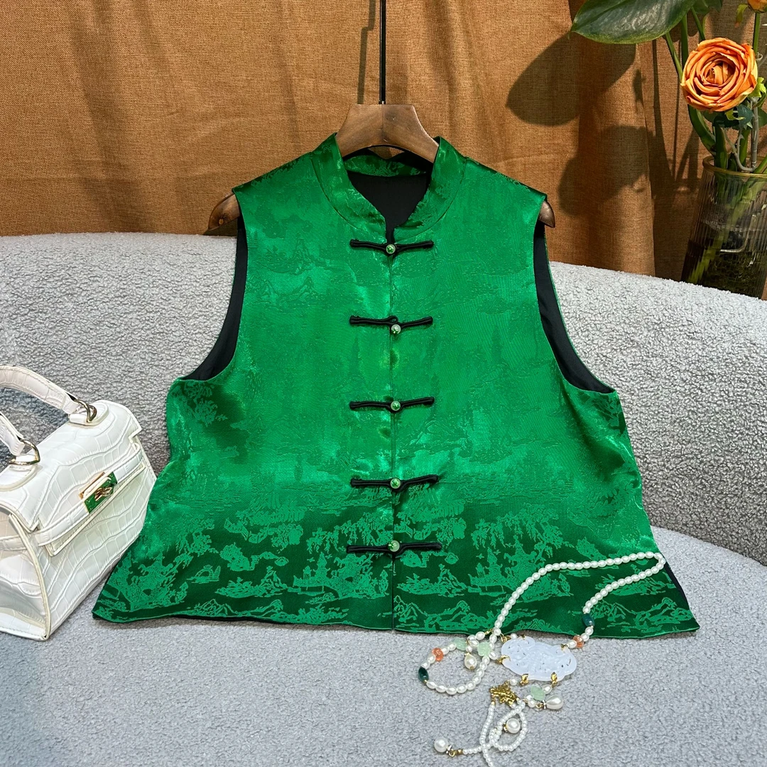 【SHANGLIU】早秋新中式对襟马甲(830)