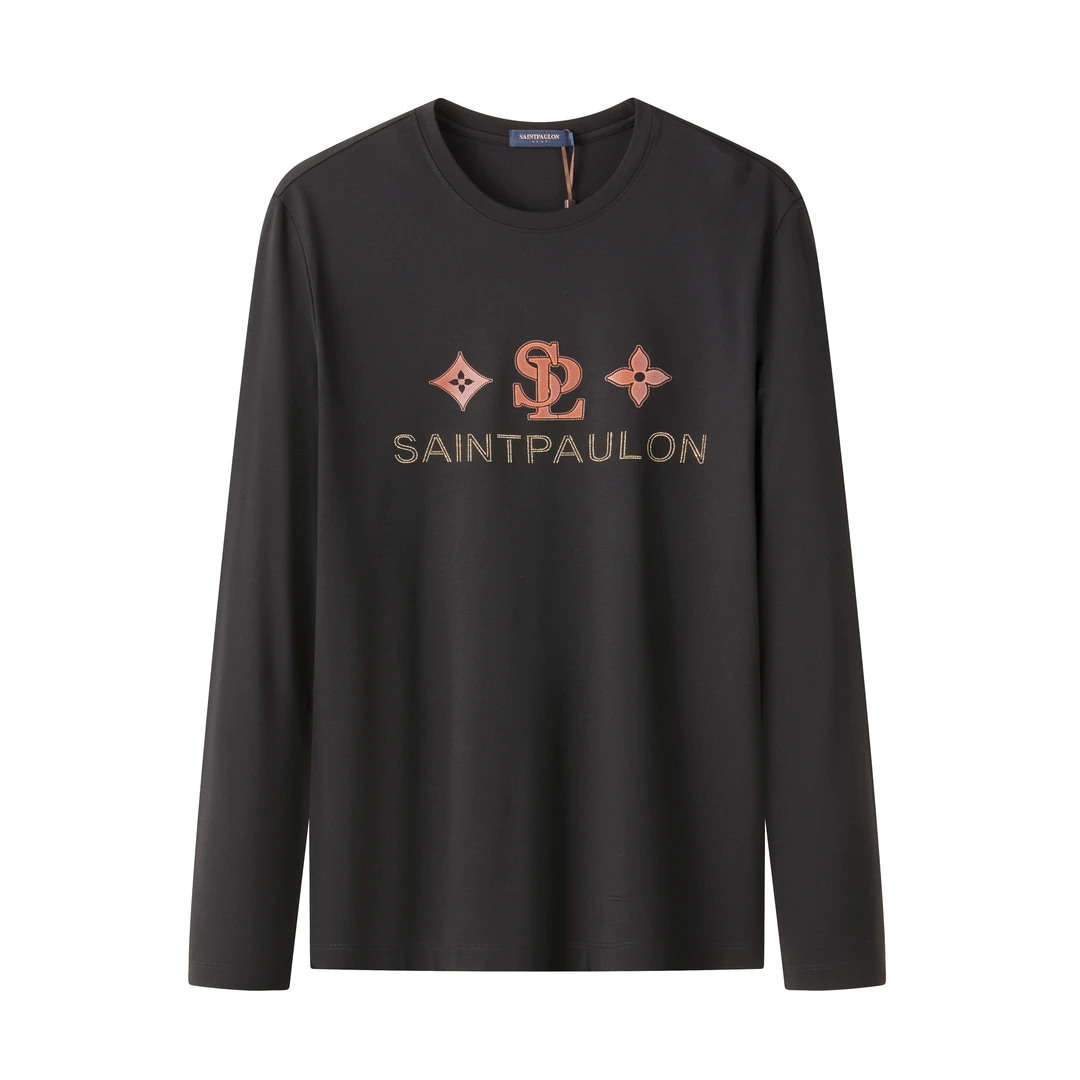 圣宝龙男士长袖圆领时尚百搭秋冬季新款潮流休闲印花T恤SP118199