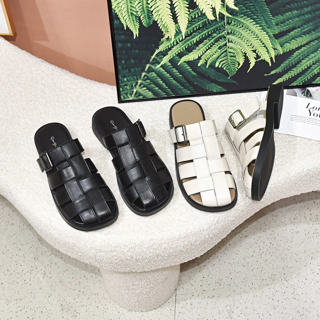 35-40码/平底时尚包头拖