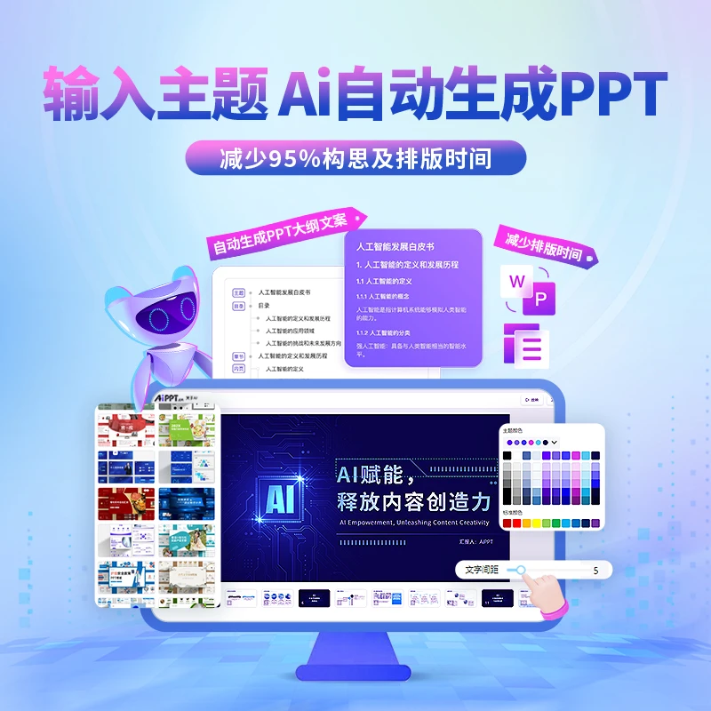 【AiPPT会员终身卡】智能生成PPT海量模板文档秒变PPT美化ppt秒到账