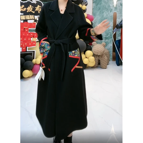 YUFEI/禹菲 FJ N2869 菲姐时尚长款外套中长款