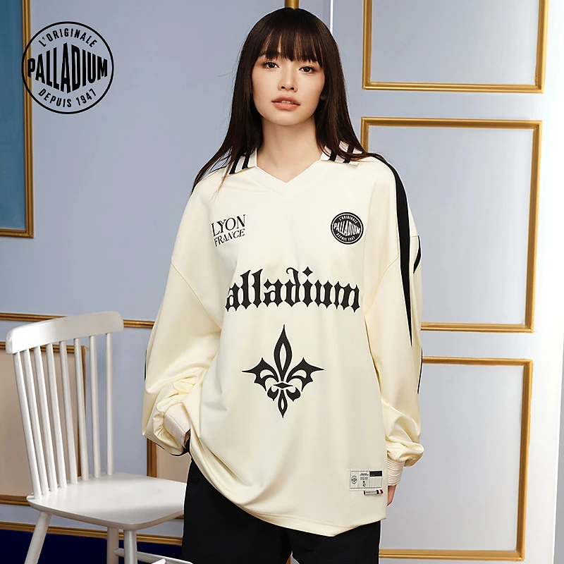 帕拉丁秋季男款上衣宽松潮流鸢尾花运动T恤1010601