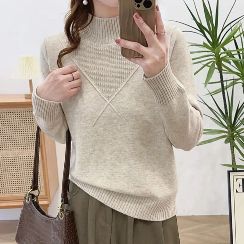 3678气质百搭毛衣针织开衫女新款外搭洋气小个子上衣针织纯色