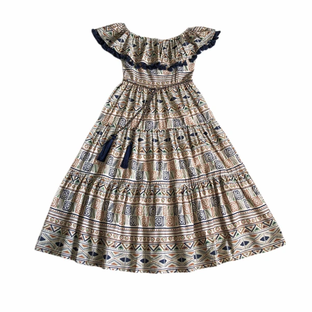 【金秀秀】275韩国东大门新款一字领荷叶边连衣裙7371