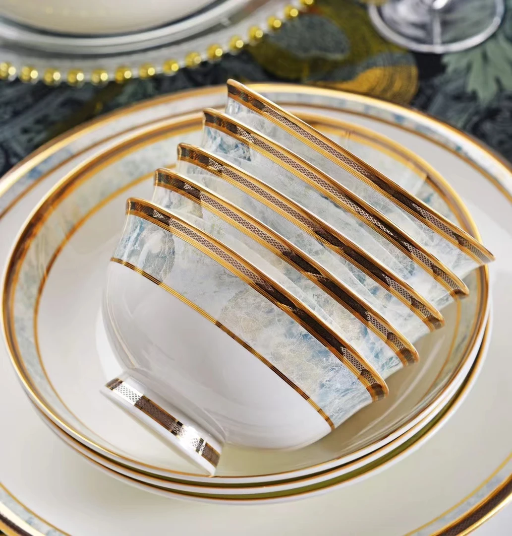 唐山53头骨瓷餐具秘境高端餐具(套装)