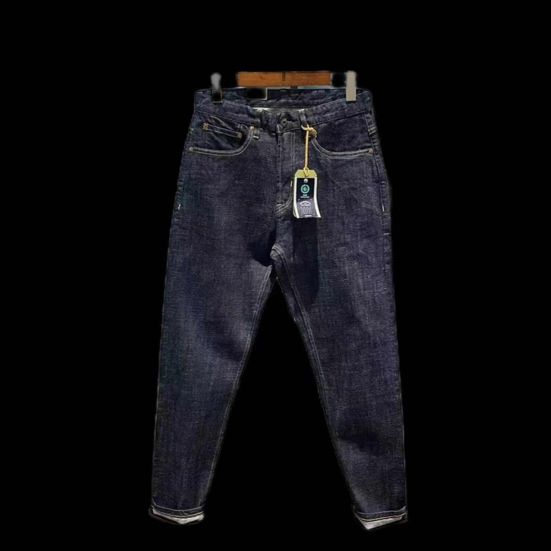 18OZ原牛重磅赤耳丹宁复古微直筒老织布工艺加厚保暖男士牛仔裤