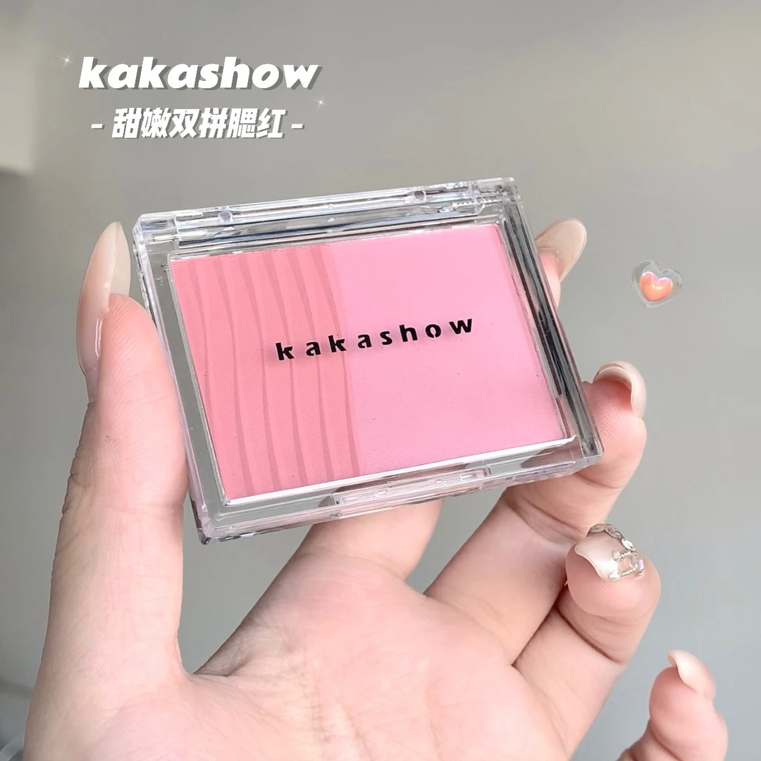 嫩门永存！氛围感腮红双拼淡妆韩系显白眼影细腻新手易晕染膨胀色