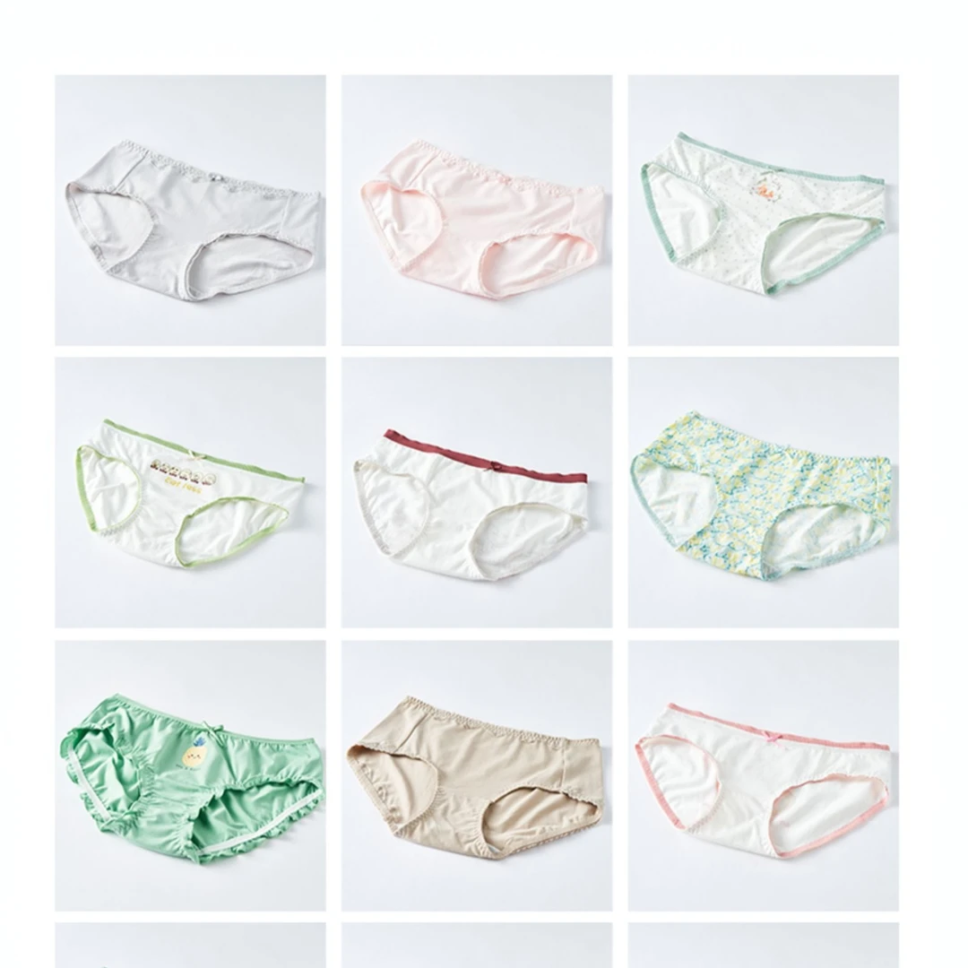 001临时亲肤舒适女士内裤柔软简约少女时尚透气薄款中腰裤