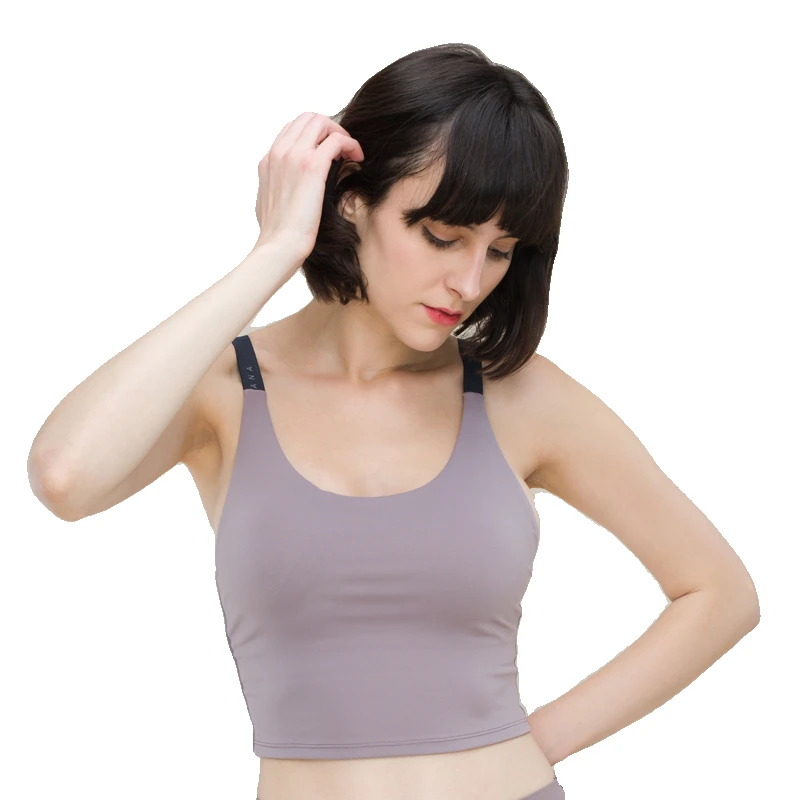 【菲姐补贴】3318#夏季瑜伽运动跑步细肩带带胸垫背心上衣美背