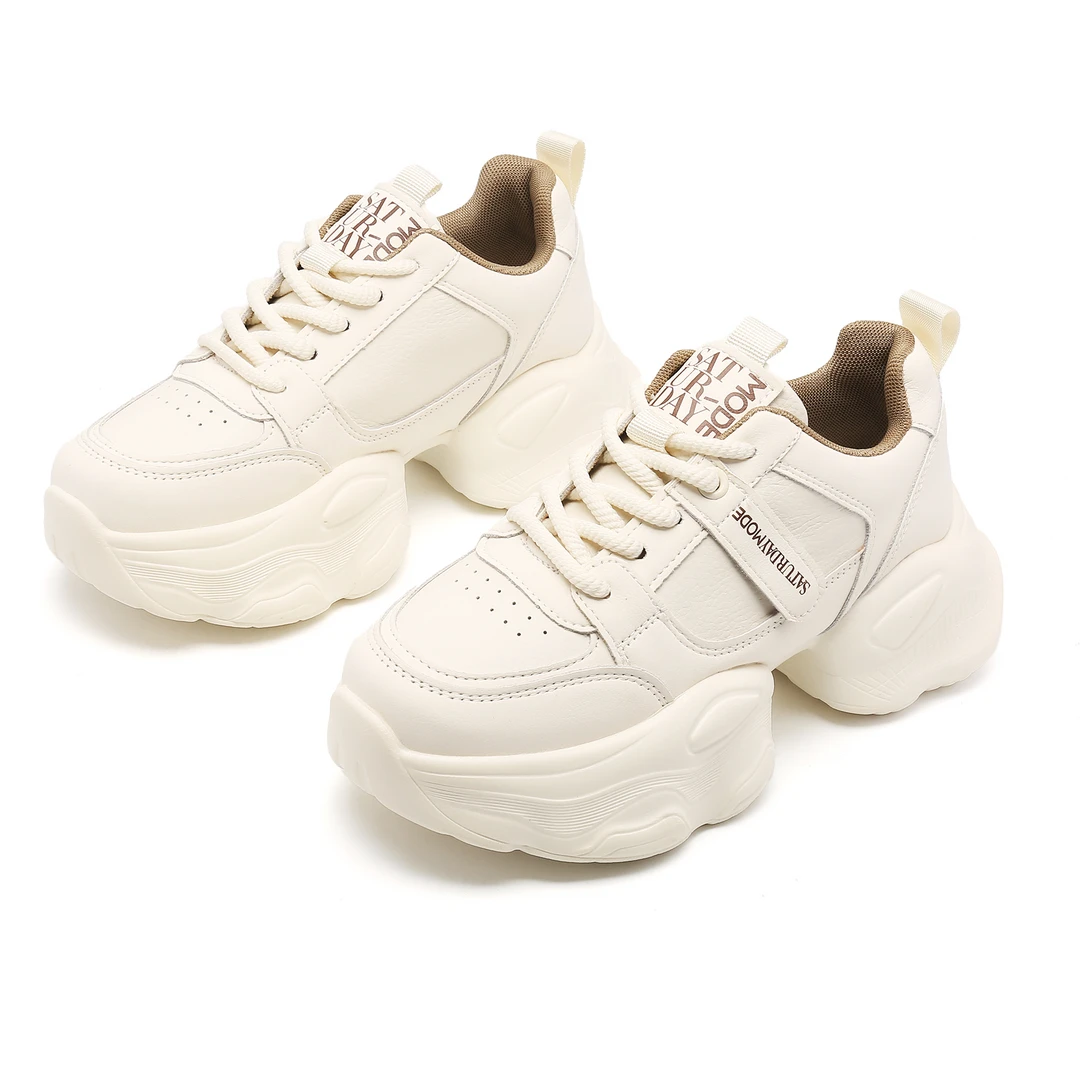 小蛮腰厚底老爹鞋2025新款休闲百搭运动小白单鞋H41